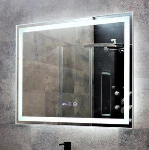 Дзеркало Dusel DE-M0061S1 Silver 75x120 см сенсорне включення + підігрів, Каппучино