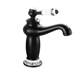 Смеситель для умывальника Mexen Draco black низкий MEX-745400-70, Черный матовый