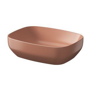 Умивальник на стільницю Cersanit Larga прямокутний 50x38 цегляний матовий K677-066