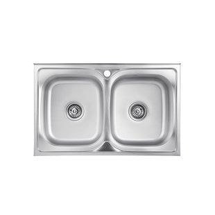Кухонная мойка Kroner KRP Satin-5080Z (0,8 мм) CV022822, Satin