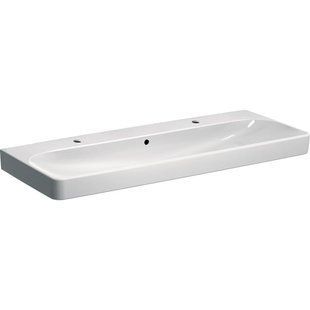 Умивальник Geberit Smyle Square 120x48 на 2 змішувача 500.253.01.1, Білий