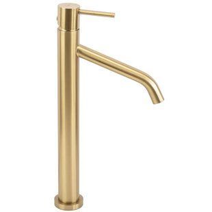 Смеситель для умывальника Rea Level brushed gold высокий REA-B6217, Золотой