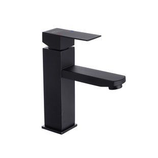 Смеситель для раковины Kroner KRP Edelstahl Kubus - SCH010 CV023010, Черный матовый