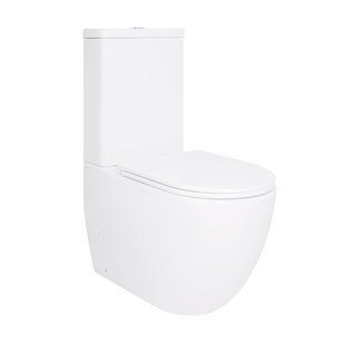 Унитаз-компакт Qtap Robin Ultra Quiet безободковый с сиденьем Soft-close QT13222128AUQ1W, Белый