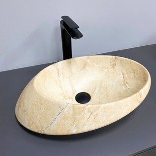 Умывальник VBI Rotello beige onyx matt накладний VBI-017103, Бежевий