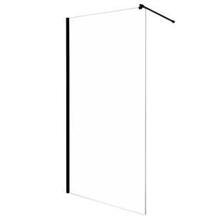 Душова перегородка Bravo Lega 120ТB 120x200 см чорний мат, Універсальна, прозорий, чорний матовий