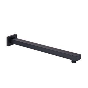 Кронштейн для верхнього душу Qtap Trubice 400 мм прямокутний QTTRU120BLM45929 Black matt, Черный матовый