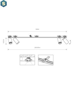 Спот Nowodvorski 7686 Mono surface GU10 4x10W IP20 Wh