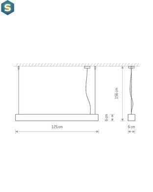 Підвісний світильник Nowodvorski 7537 Soft led T8LED 1x22W 3000K 3200Lm IP20 Wh