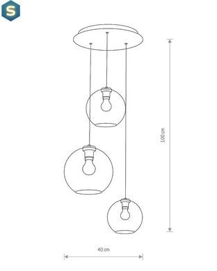 Люстра Nowodvorski 7641 Vetro E27 3x60W IP20 Bl