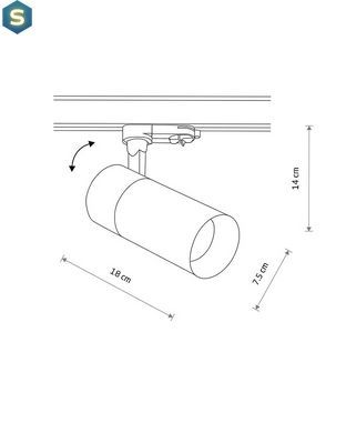 Трековый светильник Nowodvorski 10392 CTLS Tinos LED 1x30W 3000K 2800Lm IP20 Wh