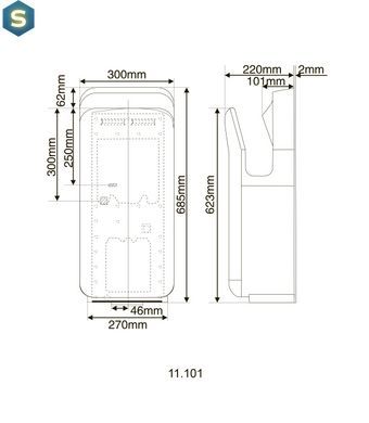Сушилка для рук Hotec 11.101 ABS White
