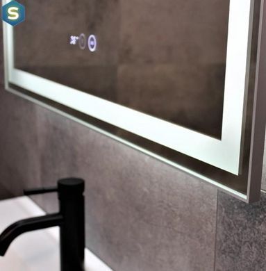Зеркало Dusel DE-M0061S1 Silver 75x120 см сенсорное включение + подогрев, Каппучино