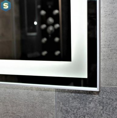 Зеркало Dusel DE-M0061S1 Silver 75x120 см сенсорное включение + подогрев, Каппучино