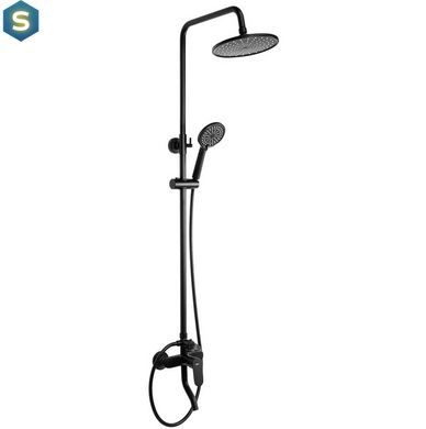 Душова система Rea Salton black з виливом REA-P2409, Черный матовый