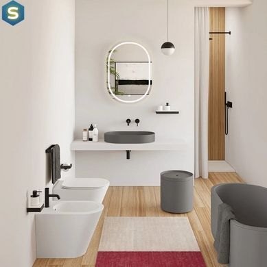 Умывальник Rea Iris 71 grey matt накладной REA-U4306, Каппучино