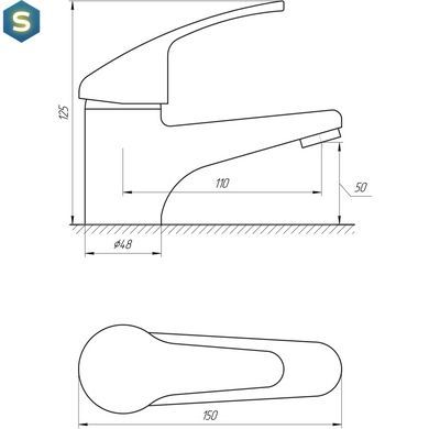 Змішувач для умивальника Globus Lux Solly GLSO-0101-WH, Хром