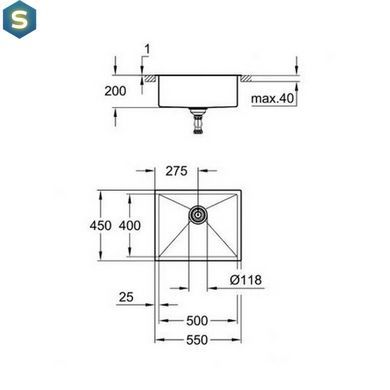 Кухонна мийка Grohe Sink K700 31726SD0