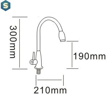 Змішувач для кухні RJ Rainbow хром RBZ333-9MN, Хром