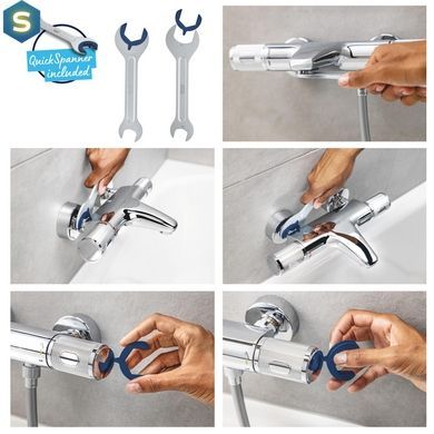 Душевая система термостатическая Grohe QuickFix Vitalio Comfort System 250 26677001, Хром