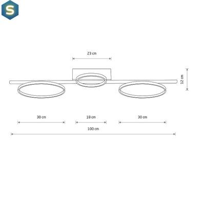 Люстра Nowodvorski 10816 Circolo LED M 3x33W 3000K 1100Lm IP20 Bl