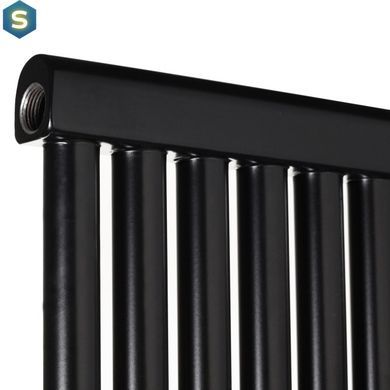 Дизайнерський вертикальний радіатор Betatherm PS Style 1 H-1800 мм, L-477 мм з нижнім підключенням PS 1180/13 9005M 99, Черный матовый