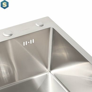 Кухонная мойка Platinum Handmade 400x500x220 (толщина 3,0/1,5 мм, корзина и дозатор в комплекте), Нержавеющая сталь