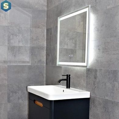 Зеркало Dusel DE-M0061S1 Silver 75x120 см сенсорное включение + подогрев, Каппучино