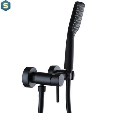 Змішувач для душу Globus Lux Alpen SBT1-105-BB, Черный матовый