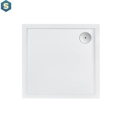 Набор: Qtap душевая кабина Presto CRM1088SP5 Pear 1970x800x800 мм + поддон Tern 308812C 80x80x12 см с сифоном, Хром, Универсальная, матовый