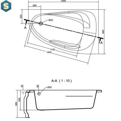 Панель для ванны Cersanit Joanna New 150x42