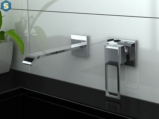 Смеситель для умывальника Kohlman Nexen-S chrome + BOX скрытого монтажа SQW183U, Хром
