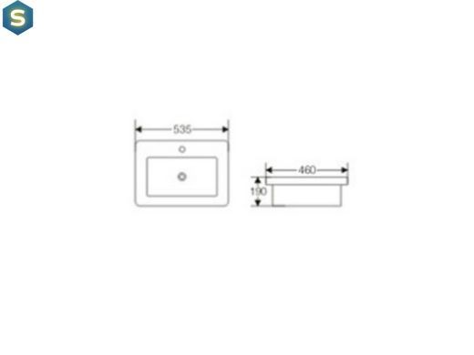 Умивальник Newarc Slim 53x46 білий 121053W, Білий
