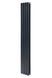 Вертикальный дизайнерский радиатор отопления Arttidesign Rimini II 4/1500/236/50 чёрный матовый, Черный матовый