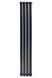 Вертикальный дизайнерский радиатор отопления Arttidesign Rimini II 4/1500/236/50 чёрный матовый, Черный матовый