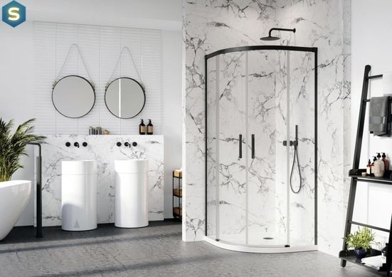 Душевая кабина Radaway Idea Black PDD 90Lx100Rx200 стекло прозрачное черный профиль 387139-01-01 + 387156-54-01