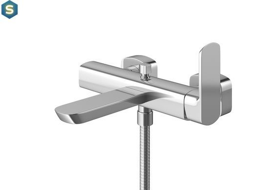 Смеситель для ванны Kohlman Foxal chrome настенный KPL-QW110F, Хром