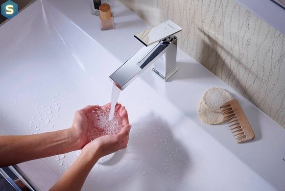Змішувач для умивальника Hansgrohe Tecturis E CoolStart EcoSmart+ без донного клапанаа chrome 73012000, Хром