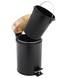 Кошик для сміття Yoka Bin Black Bamboo 3л. для ванної кімнати CH.BIN-BLK, Черный матовый