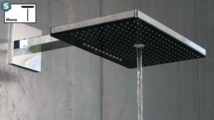 Верхній душ Hansgrohe Rainmaker Select 466х300 3jet хром/білий з кронштейном до стіни 24007400