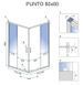 Душова кабіна Rea Punto 80x80 REA-K0863, Хром, Універсальна, прозорий