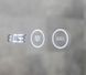 Дзеркало Dusel Led DE-M0065D Black 80x65 см сенсорне включення + підігрів годинник/темп, Чорний/золото
