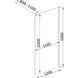 Душевая перегородка Bravo Lega 120ТB 120x200 см черный мат, Универсальная, прозрачный, черный матовый