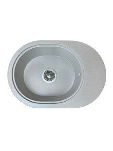 Кухонная мойка Adamant Ovale 610x420x180 светло-серый 646223, Каппучино