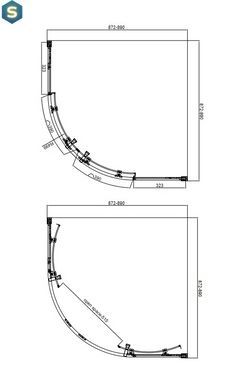 Душевая кабина Koller Pool раздвижная полукруглая Line Arc 900x900мм хром стекло 6мм LNARCR90G, Хром, Универсальная, матовый, хром