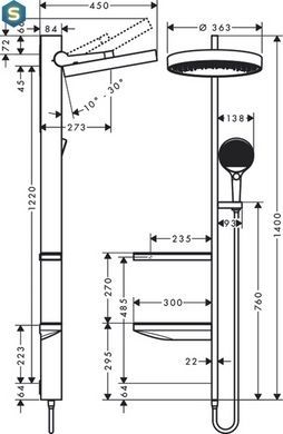 Душова система Hansgrohe Rainfinity Showerpipe 360 1jet Matt White 26842700