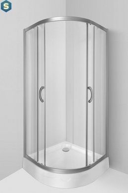 Душевая кабина AM.PM Bliss Round 3/4 90x90 без поддона, профиль хром, матовое стекло W56G-301-090CM