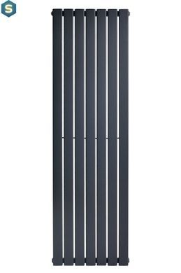 Вертикальный дизайнерский радиатор отопления Arttidesign Livorno 7/1800/476/50 серый матовий, Каппучино