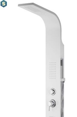 Душевая панель Corsan Alto white LED с изливом A017MWHLEDW, Хром