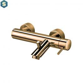 Змішувач для ванни Paffoni Light із регульованим душовим гарнітуром honey gold LIG023HG, Золотий